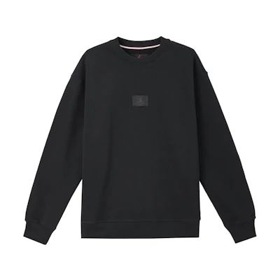 Jordan Flight Fleece Logo Crewneck Sweatshirt Black FV7260-010
