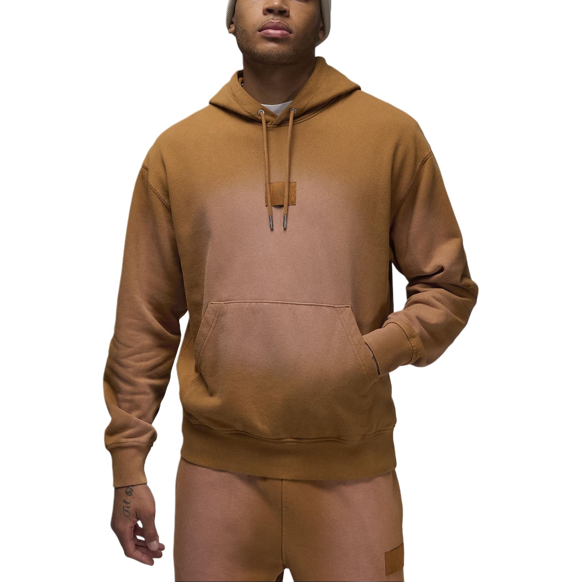 Jordan Flight Fleece Pullover Hoodie Desert Bronze Long-Sleeve Sweatshirt FV7249-228