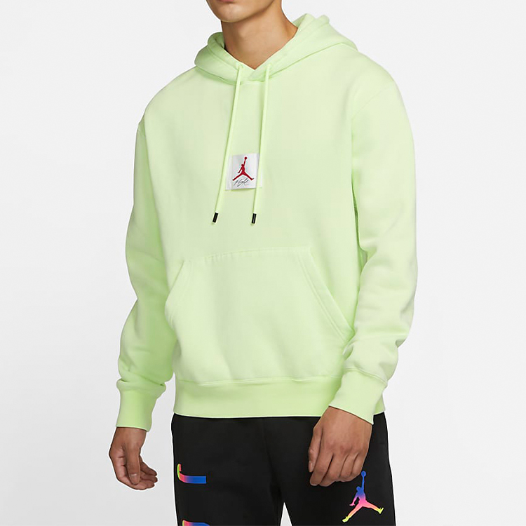Jordan Flight Fleece Pullover Hoodie Light Green CK6469-701 圖 4
