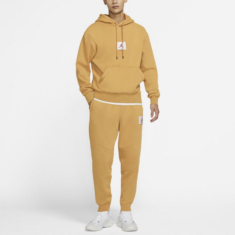 Jordan Flight Fleece Pullover Hoodie Wheat Color Casual Sportswear CK6469-290 圖 4