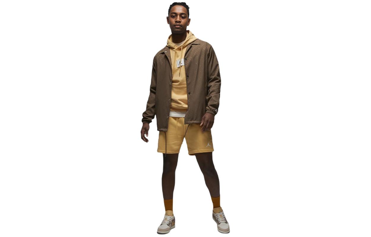 Jordan Flight Fleet Solid Logo Patch Sweatshirt Gold () DQ7338-251
