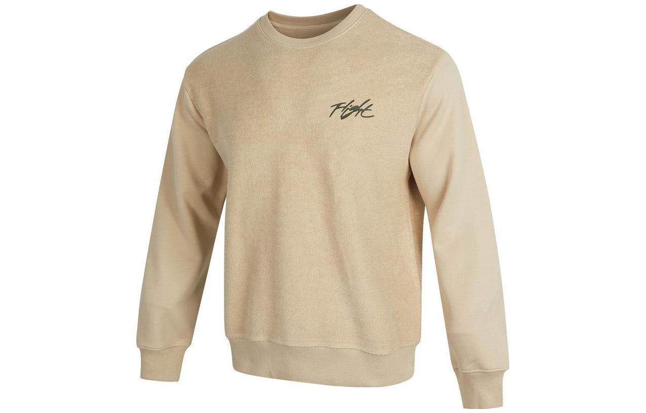 Jordan Flight Graphic Crewneck Sweatshirt Beige Long Sleeve DV1620-206