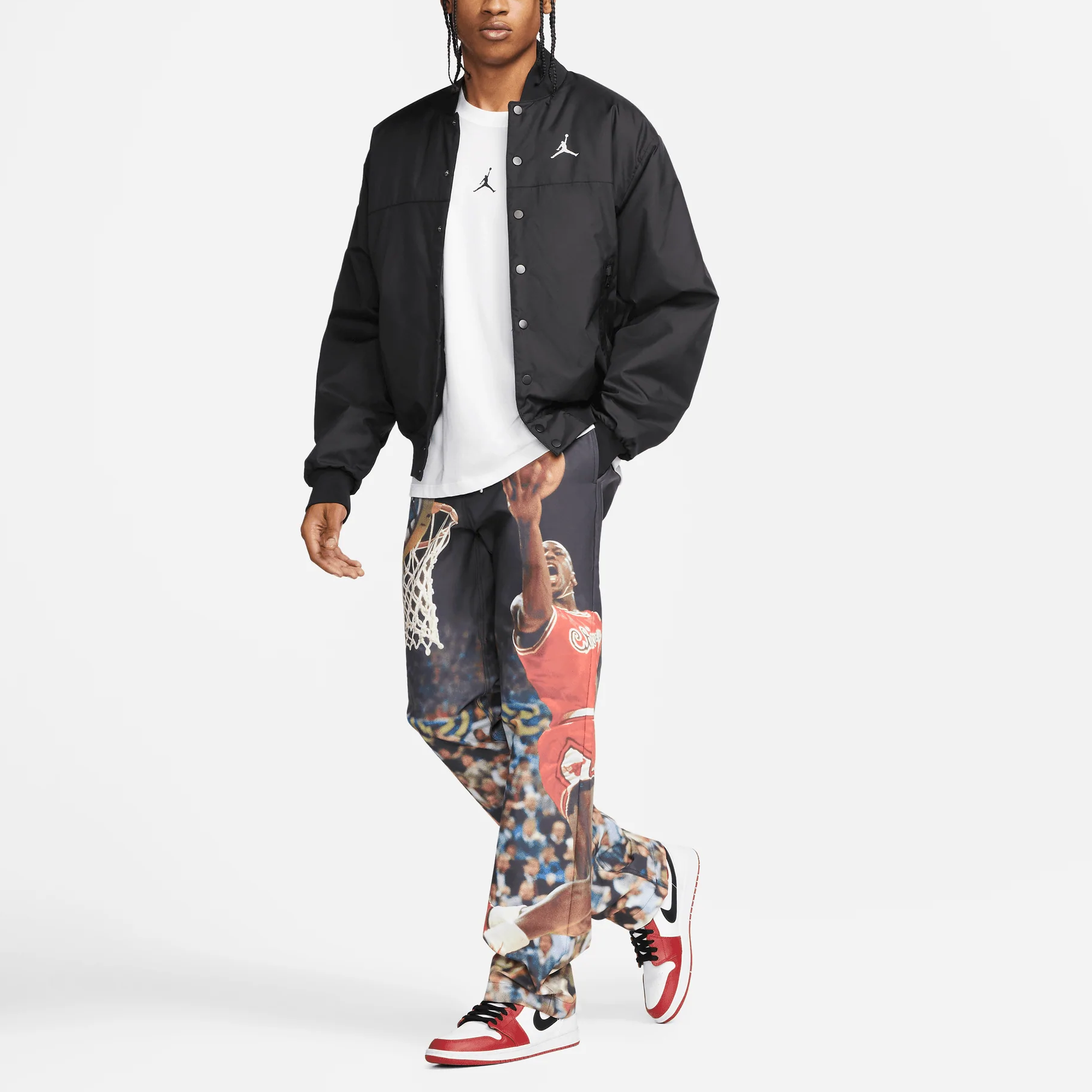 Jordan Flight Graphic Print Drawstring Straight-Leg Pants Multicolor Men. DJ0182-010 圖 3