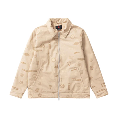 Jordan Flight Heritage All-Over Print Zip Jacket Casual Khaki DV7563-254
