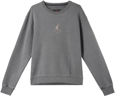 Jordan Flight Heritage Fleece Crew Sweatshirt Embroidered Logo Dark Grey DO2308-010 Buy Jordan Flight Heritage Fleece Crew Sweatshirt Embroidered Logo Dark Grey DO2308-010