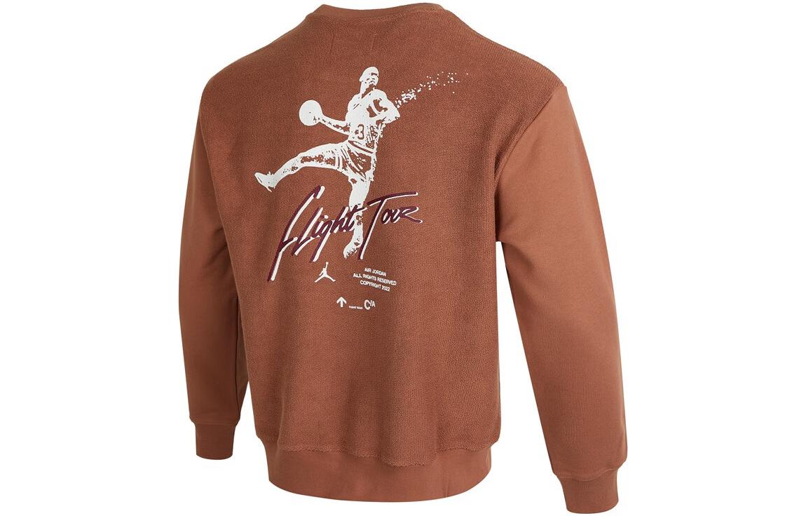 Jordan Flight Heritage Graphic Crewneck Sweatshirt Mineral Clay Mens DV1620-215