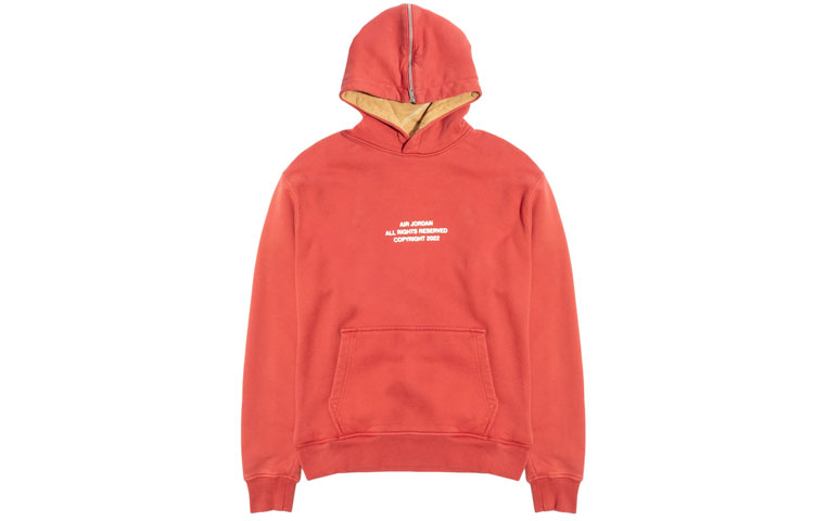 Jordan Flight Heritage Letter Print Hoodie Red Men’s Long Sleeve DQ7544-662