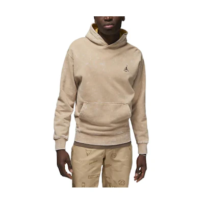 Jordan Flight Heritage Logo Embroidered Pullover Sweatshirt Beige Casualwear DV7561-277
