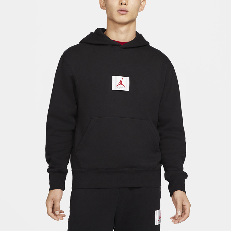 Jordan Flight Logo Black Pullover Hoodie with Fleece-lined Casual Design CZ8261-010 圖 5