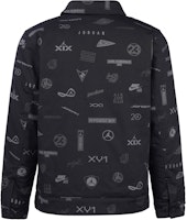 조던 플라이트 로고 프린트 우븐 스포츠 자켓 블랙. DV7564-010 Lookbook 조던 플라이트 로고 프린트 우븐 스포츠 자켓 블랙. DV7564-010