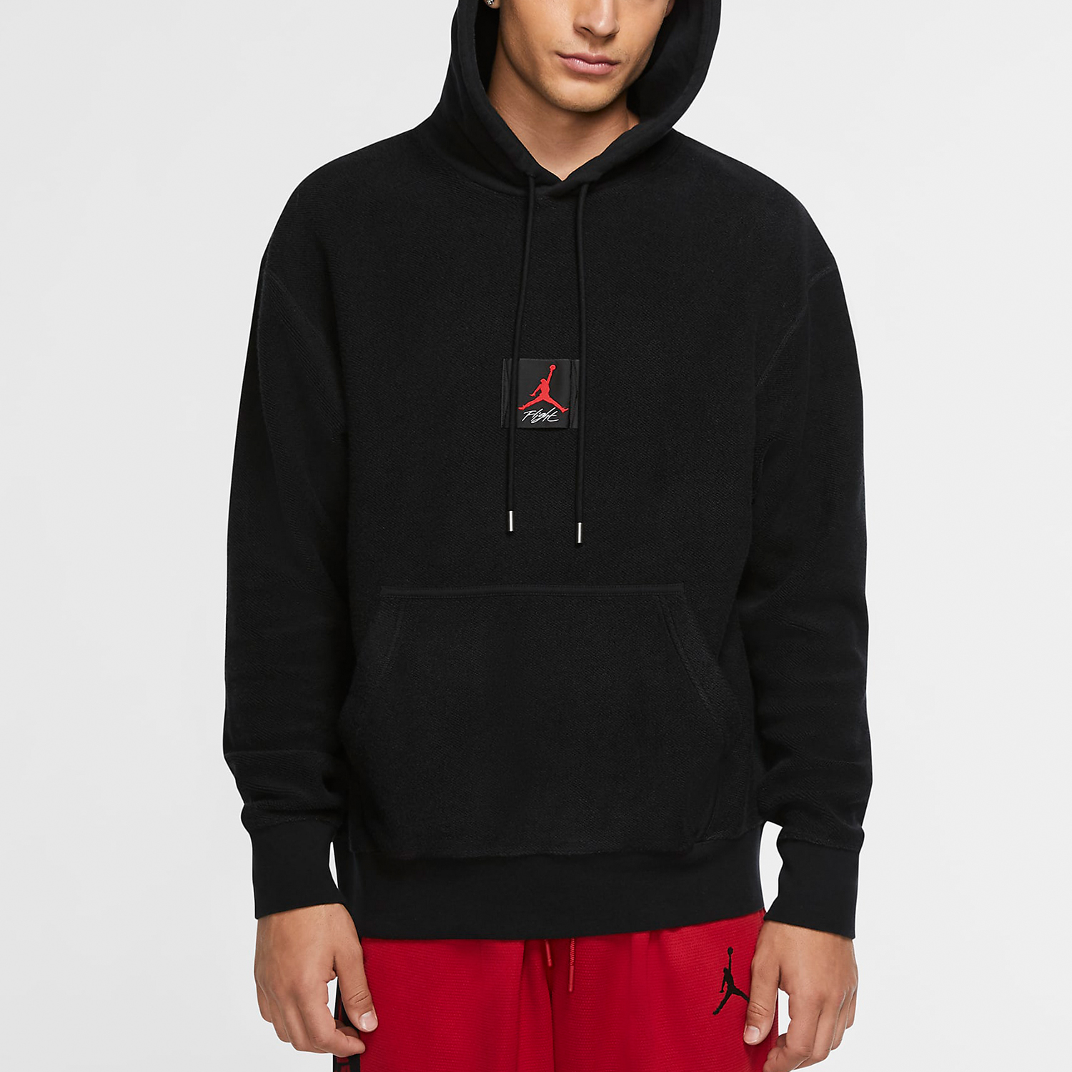 Jordan Flight Logo Printed Woven Pullover Hoodie Black CZ1206-010 圖 5
