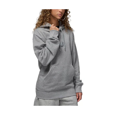 Jordan Flight Logo Pullover Hoodie Carbon Heather Gray Casual Comfortable FV7247-091