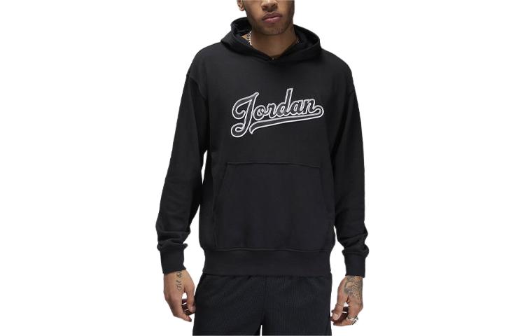 Jordan Flight MVP Alphabet Embroidery Loose Hoodie Black FN4613-010
