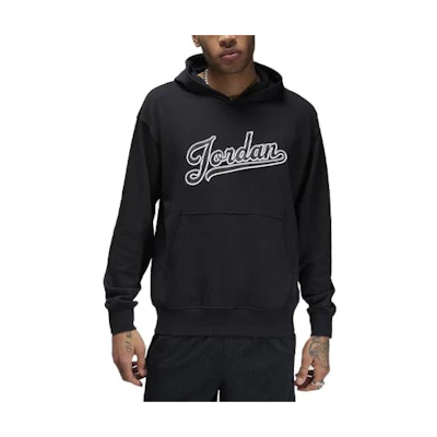 Jordan Flight MVP Alphabet Embroidery Loose Hoodie Black FN4613-010