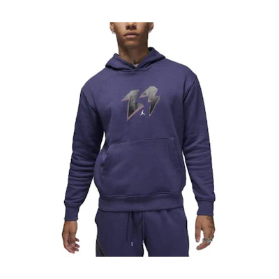 Jordan Flight MVP Alphabet Print Hoodie Purple () FB7021-502