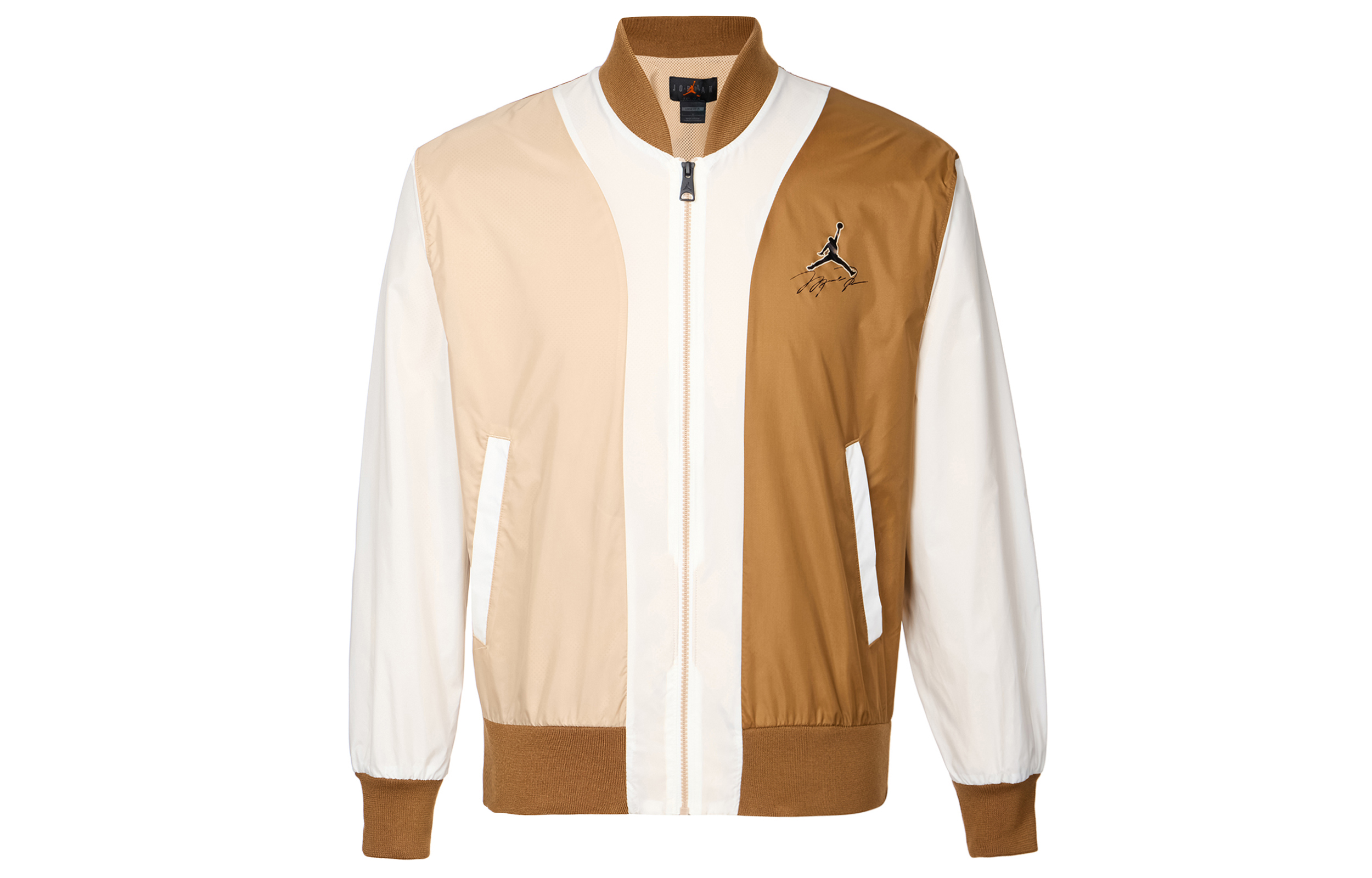 Jordan Flight MVP Colorblock Logo Print Jacket Men’s Light British Khaki FB7033-281