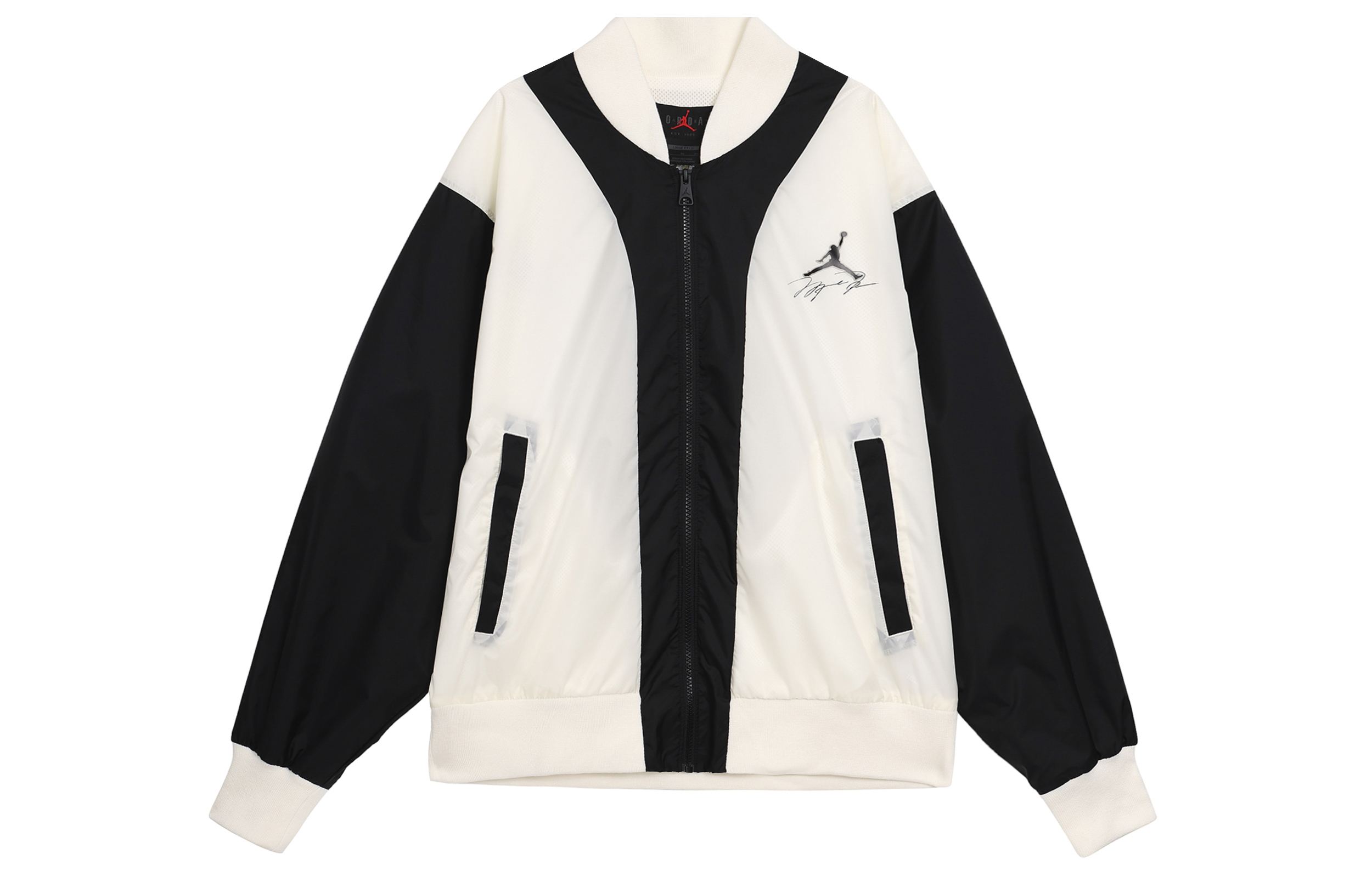 Jordan Flight MVP Colorblock Logo Printed Jacket Sail White Menswear FB7033-133