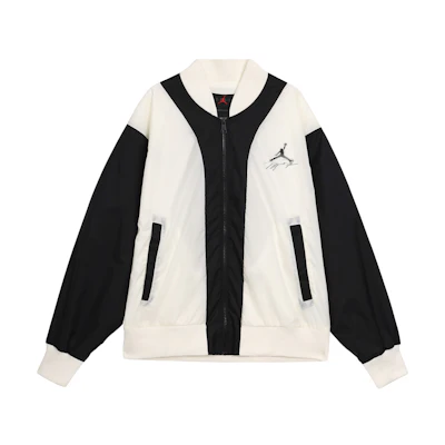 Jordan Flight MVP Colorblock Logo Printed Jacket Sail White Menswear FB7033-133