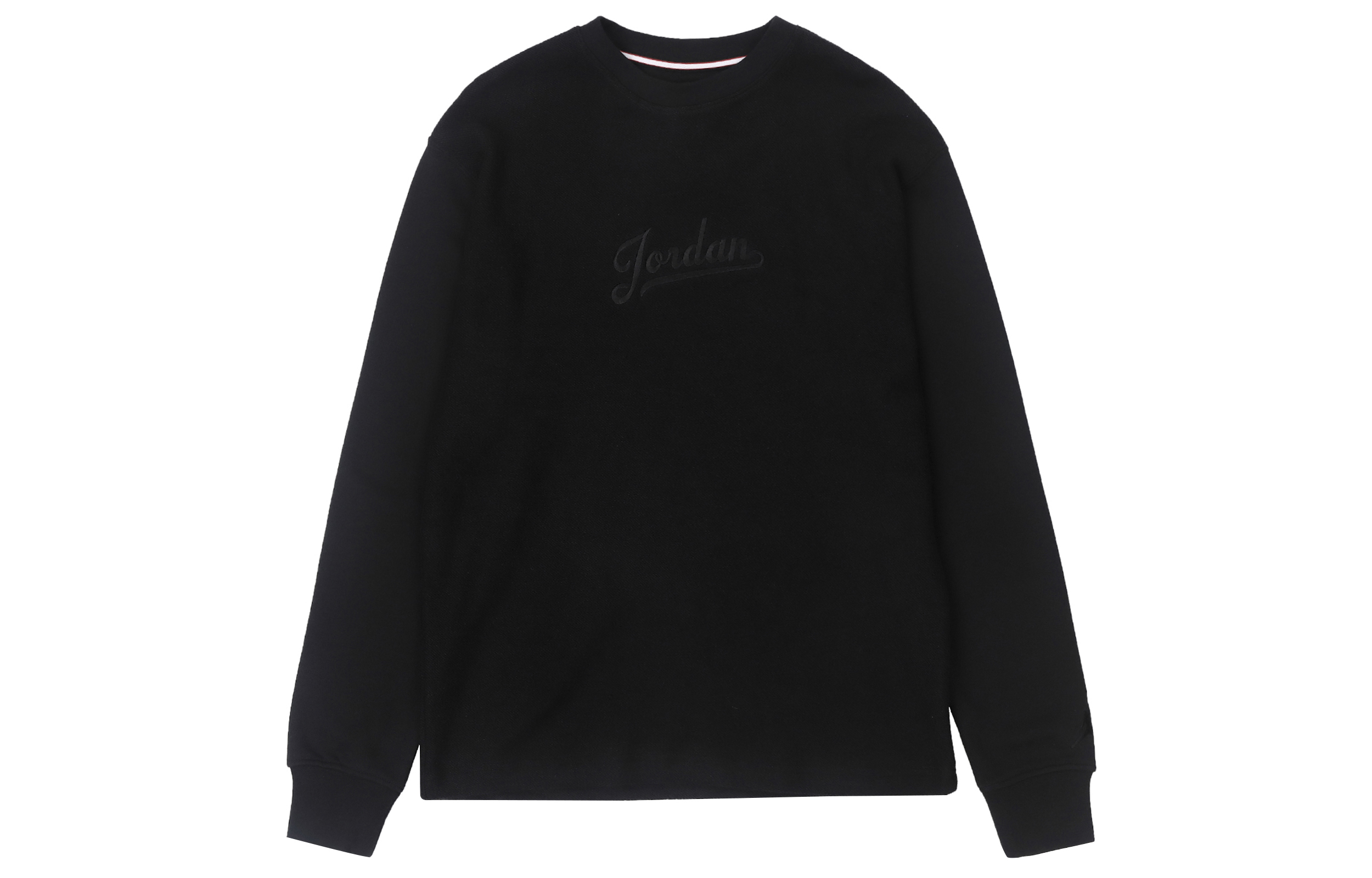 Jordan Flight MVP Embroidered Crewneck Sweatshirt Black Long Sleeve FN4608-010