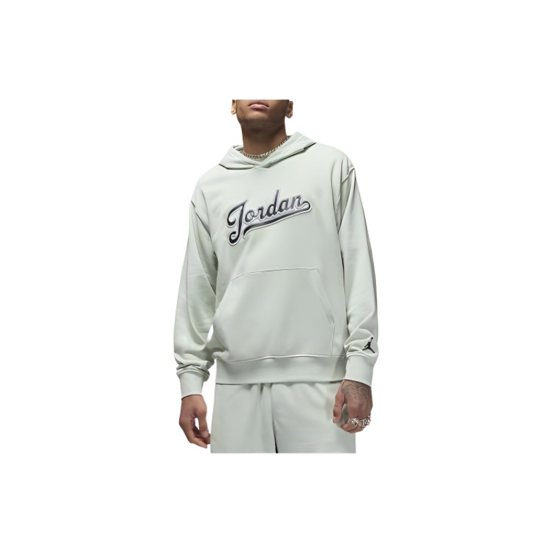 Jordan Flight MVP Embroidered Logo Fleece Hoodie Seafoam Green FN4613-005