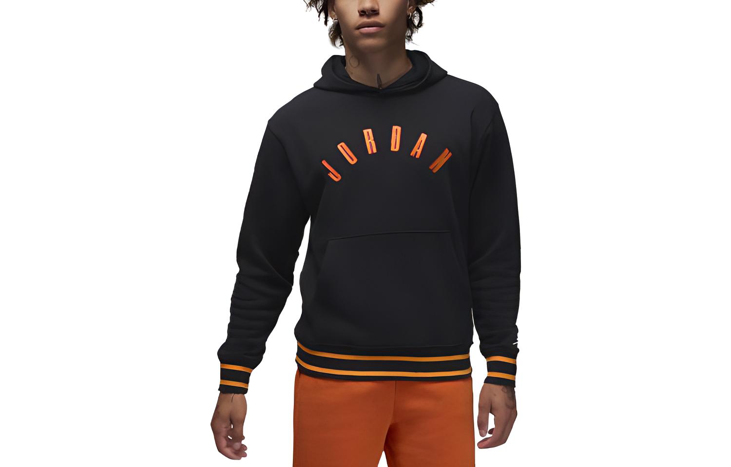 Jordan Flight MVP Embroidered Logo Hoodie Black FB6996-010