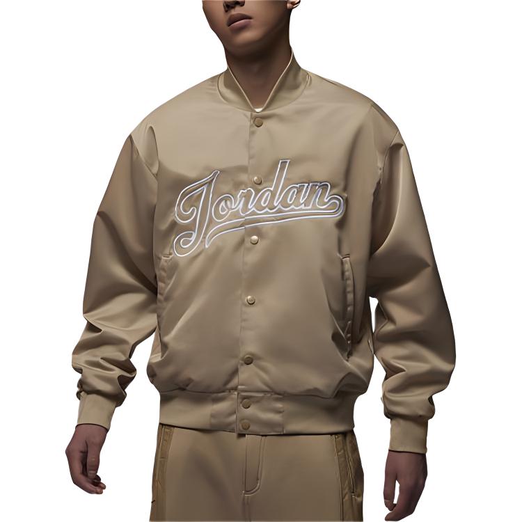 Jordan Flight MVP Embroidered Logo Waterproof Casual Jacket Khaki - FN4659-244