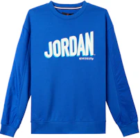 Jordan Flight MVP Fleece Sweatshirt Blue with Logo Print DV7589-480 Jordan Flight MVP Fleece Sweatshirt Blue with Logo Print DV7589-480