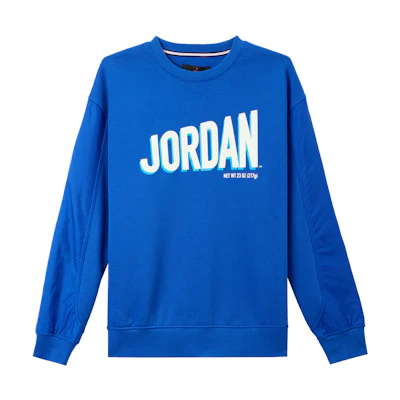 Jordan Flight MVP Fleece Sweatshirt Blue with Logo Print DV7589-480
