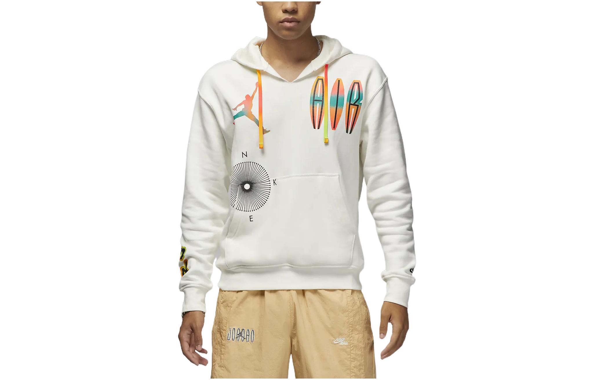 Jordan Flight MVP FW22 Abstract Print Long-Sleeve Sweatshirt White DQ8019-133