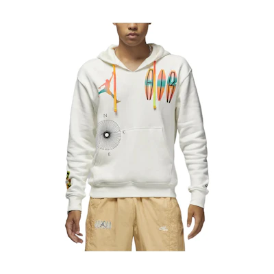 Jordan Flight MVP FW22 Abstract Print Long-Sleeve Sweatshirt White DQ8019-133