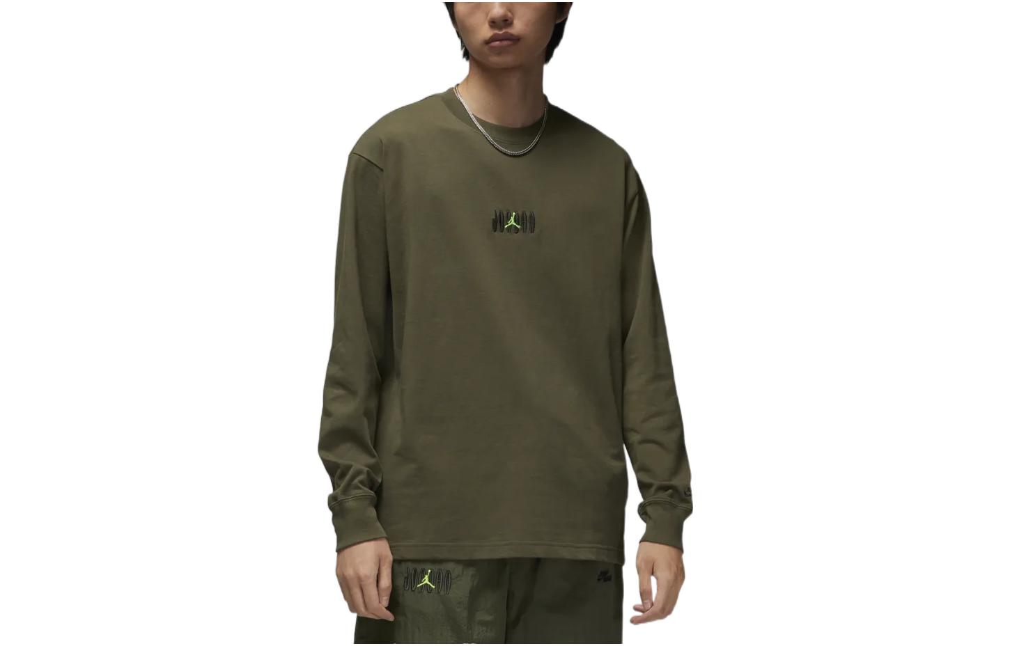 Jordan Flight MVP FW22 Green Logo Crewneck Sweatshirt for Men DX2180-325