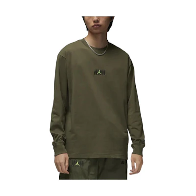 Jordan Flight MVP FW22 Green Logo Crewneck Sweatshirt for Men DX2180-325