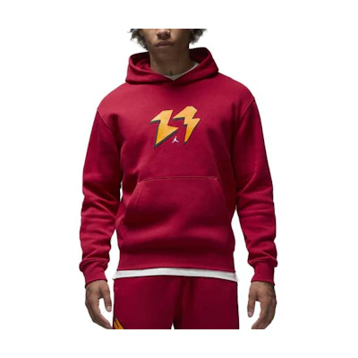 Jordan Flight MVP Graphic Print Hoodie Red Mens FB7021-619