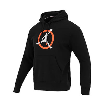 Jordan Flight MVP Graphic Pullover Hoodie Black Mens Casual Sportswear FB7051-010