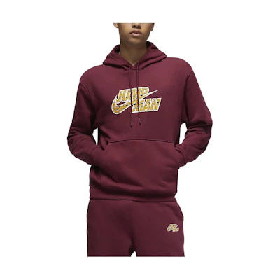 Jordan Flight MVP Jumpman Pullover Hoodie Red Mens DQ8037-680