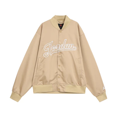 Jordan Flight MVP Letter Print Casual Long-Sleeve Jacket Khaki () FN4660-244