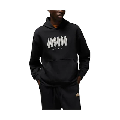 Jordan Flight MVP Letter Print Hoodie Black Long-Sleeve Casual Sweatshirt DQ7559-010