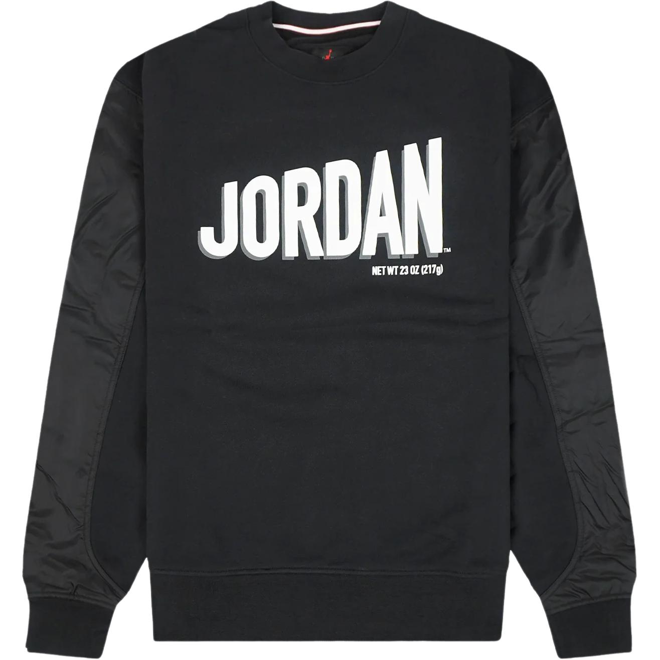 Jordan Flight MVP Logo Crewneck Pullover Sweatshirt Black DV7588-010