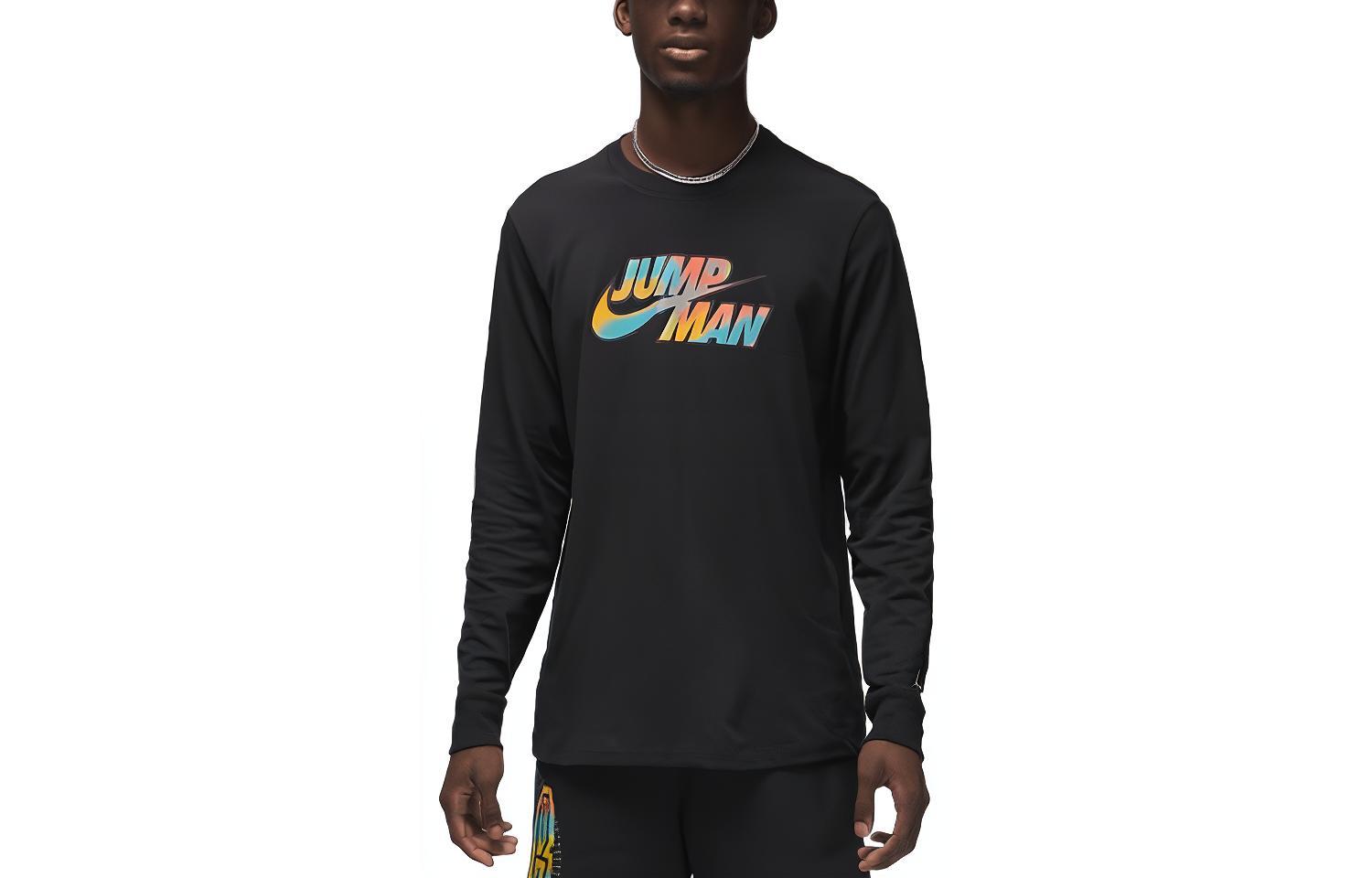 Jordan Flight MVP Logo Crewneck Sweatshirt Black Loose Fit DQ7364-010