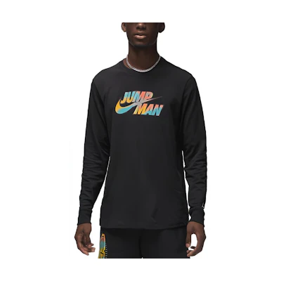 Jordan Flight MVP Logo Crewneck Sweatshirt Black Loose Fit DQ7364-010