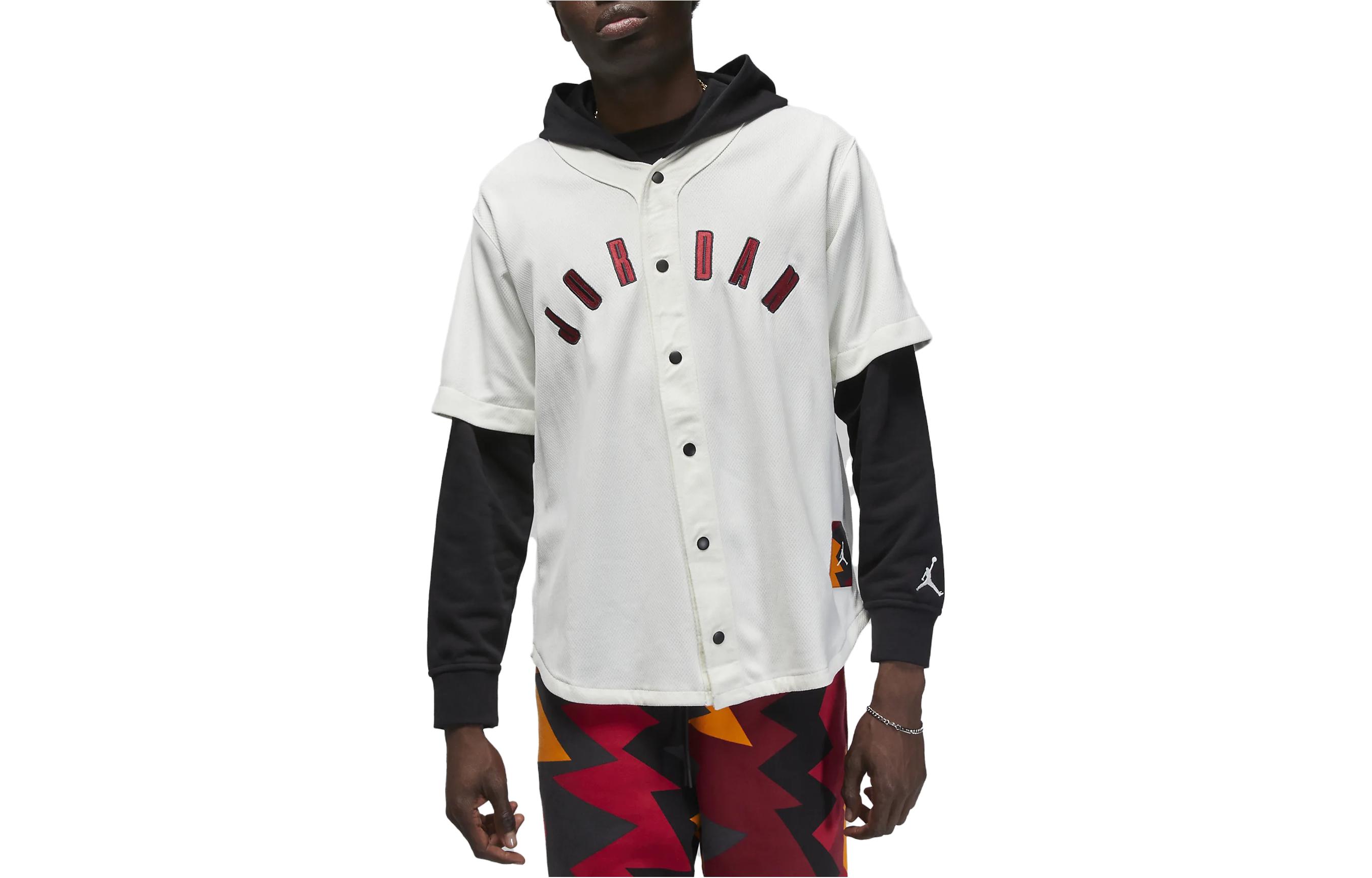 Jordan Flight MVP Logo Double-Layered Hoodie White Pullover FB7034-133