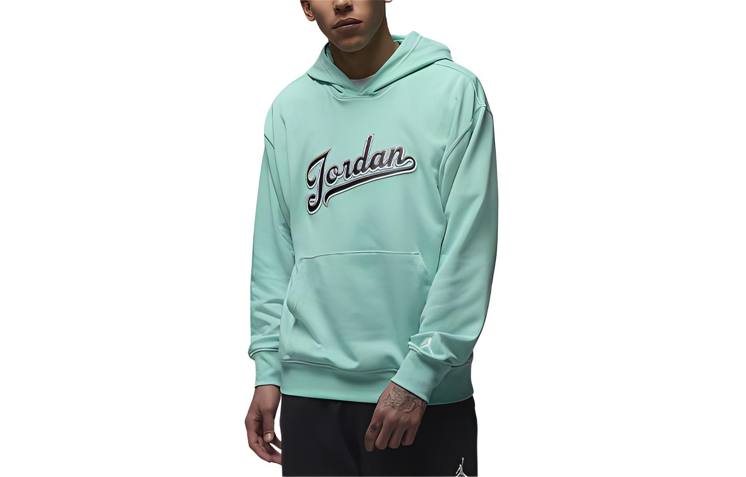 Jordan Flight MVP Logo Embroidered Fleece Hoodie Jade Green FN4613-349