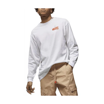 Jordan Flight MVP Logo Graphic Crewneck Sweatshirt White DV8428-100