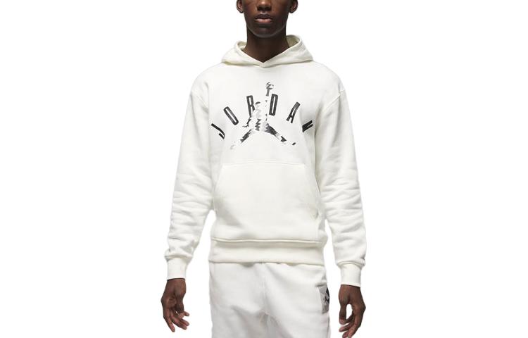 Jordan Flight MVP Logo Hoodie White Pullover Sweatshirt FD7415-133
