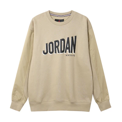 Jordan Flight MVP Logo Print Fleece Sweatshirt Desert Yellow DV7589-277