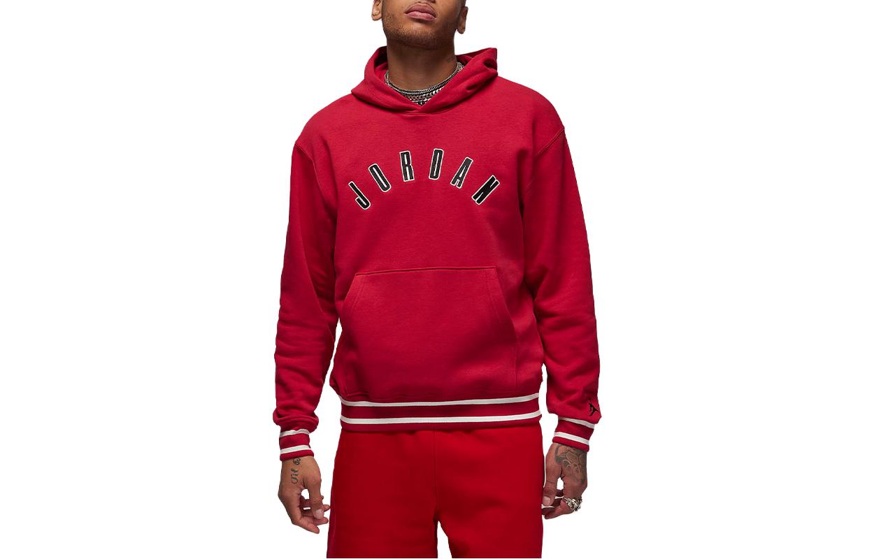 Jordan Flight MVP Logo Printed Hoodie Red FB6996-619