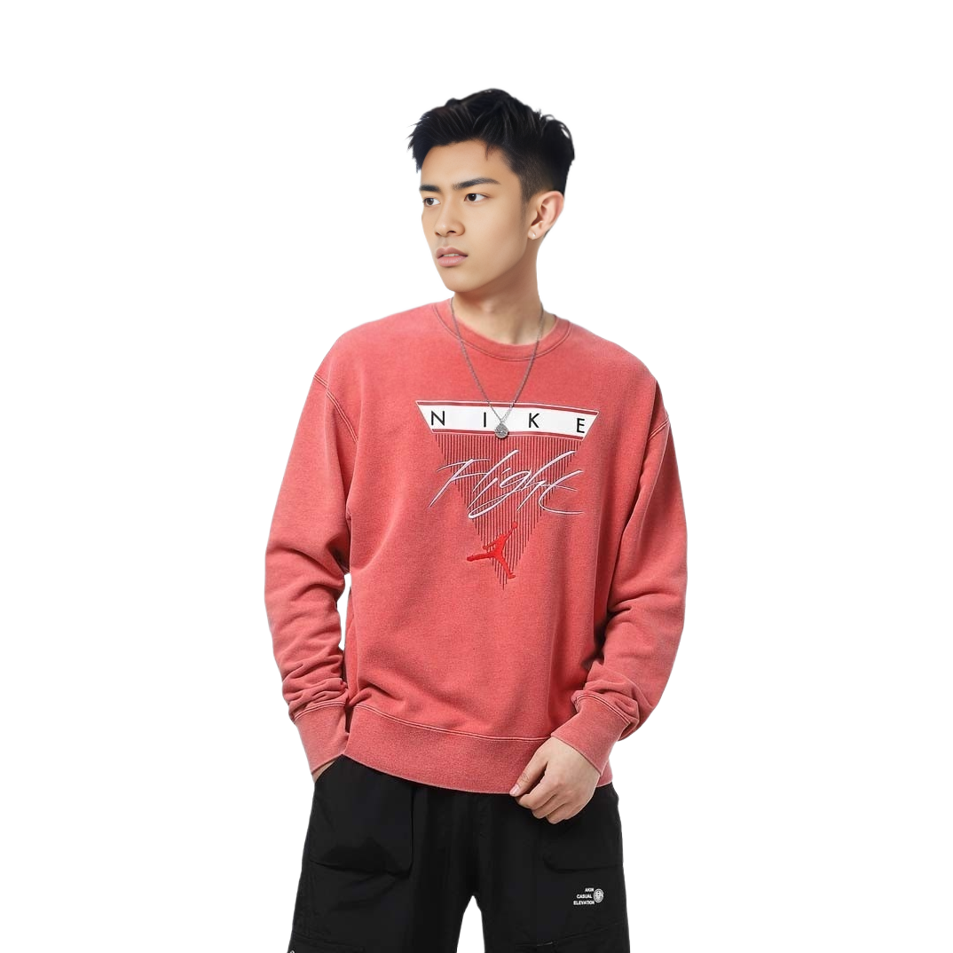 Purchase Sudadera Roja Jordan Flight con Estampado de Letras para Deportes Casuales CZ6096-687