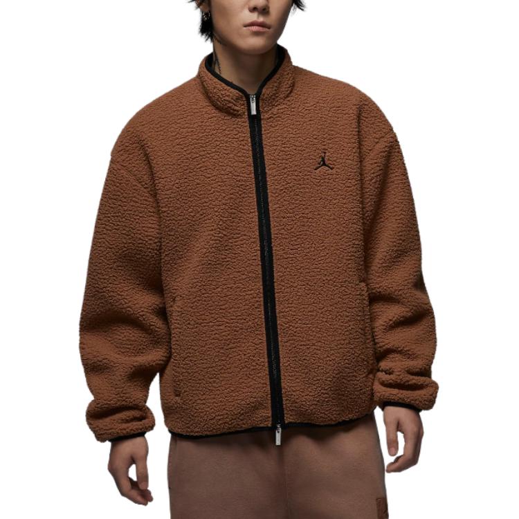 Jordan Flight Sherpa Fleece Jacket Loose Fit Brown FV7449-223