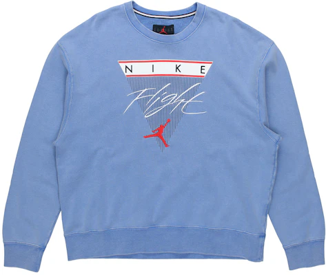 Jordan Flight Signal Blue Crewneck Sweatshirt Lelaki CZ6096-403 Order Jordan Flight Signal Blue Crewneck Sweatshirt Lelaki CZ6096-403