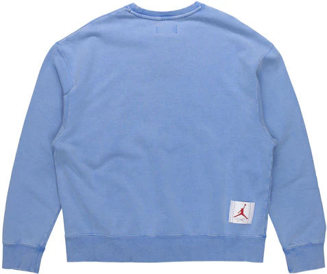 Jordan Flight Signal Blue Crewneck Sweatshirt Lelaki CZ6096-403 Lookbook Jordan Flight Signal Blue Crewneck Sweatshirt Lelaki CZ6096-403
